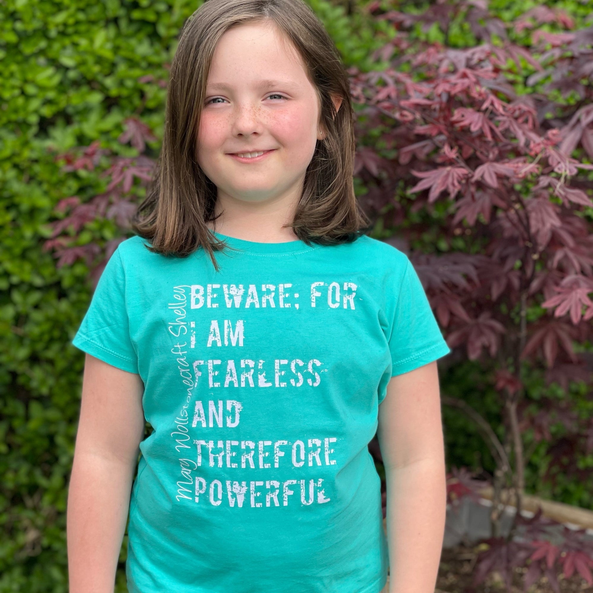 Beware For I am Fearless and Therefore Powerful Organic Cotton Girls T-Shirt - Scarf Monkey