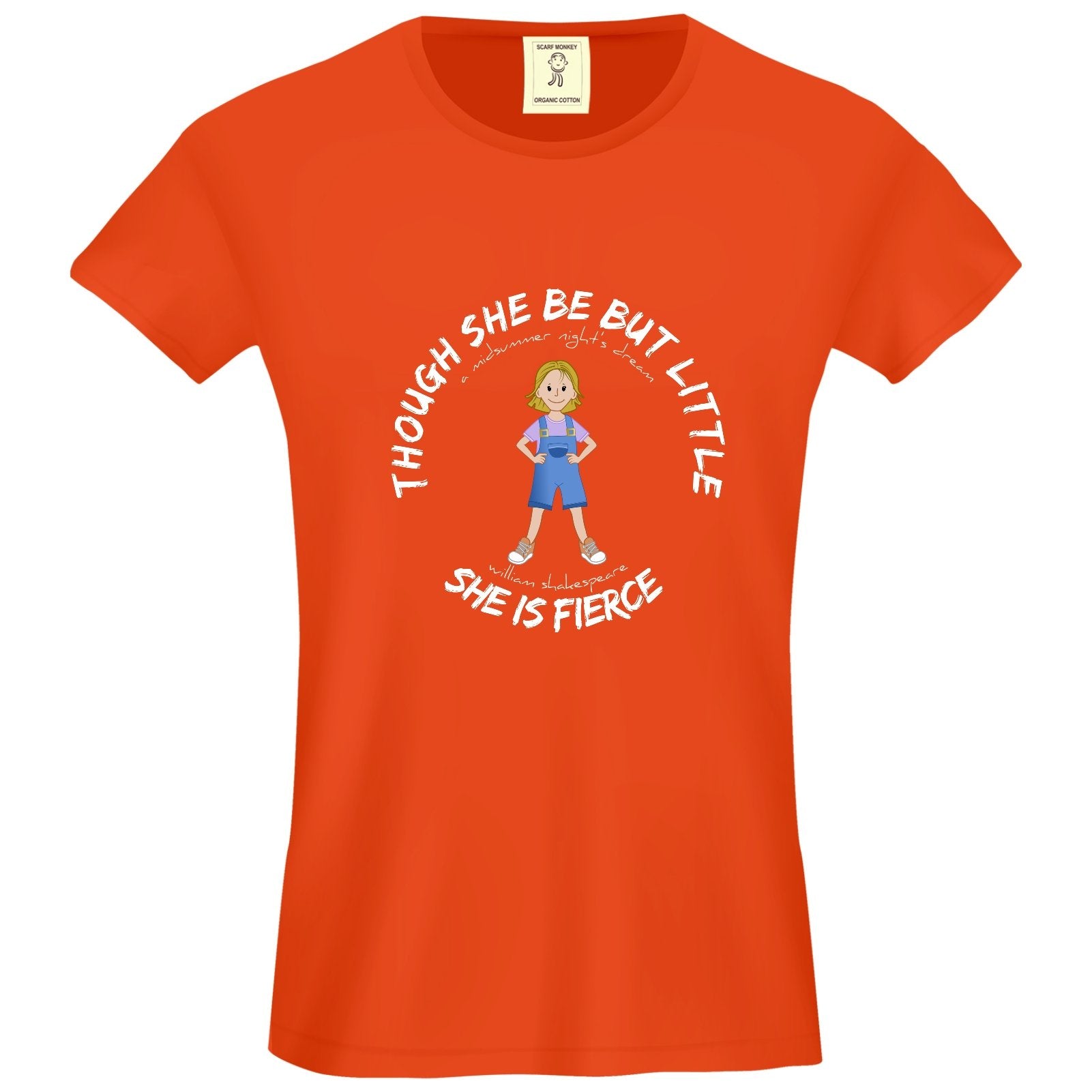 Though She Be Organic Cotton Girls T-Shirt Sophie - Scarf Monkey