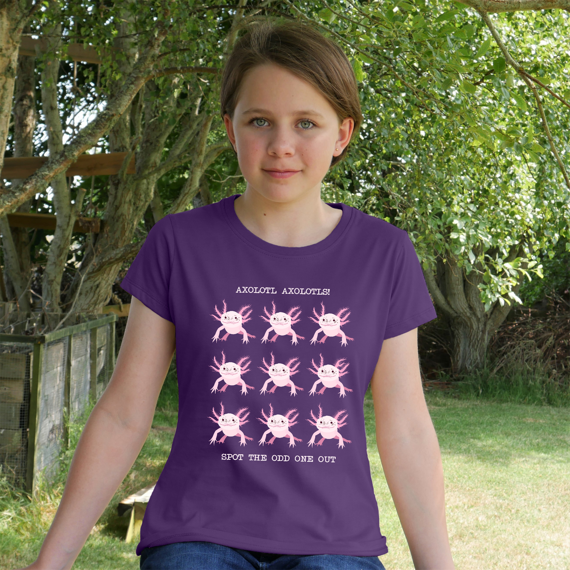 Axolotl Organic Cotton Girls T-Shirt