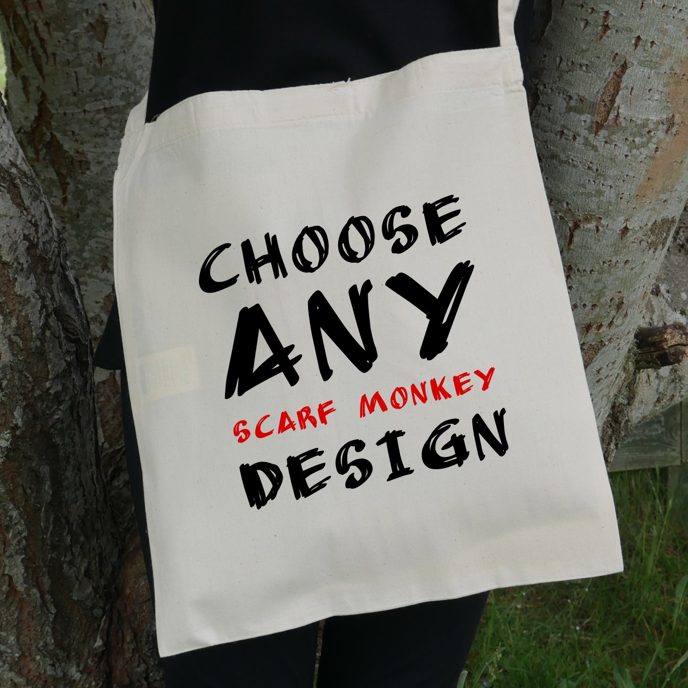 Choose Any Design - Organic Tote Bag - Scarf Monkey