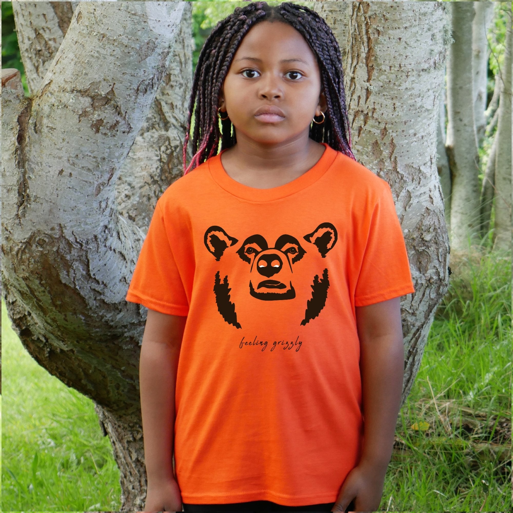 Feeling Grizzly - Unisex Kids T-Shirt - Scarf Monkey