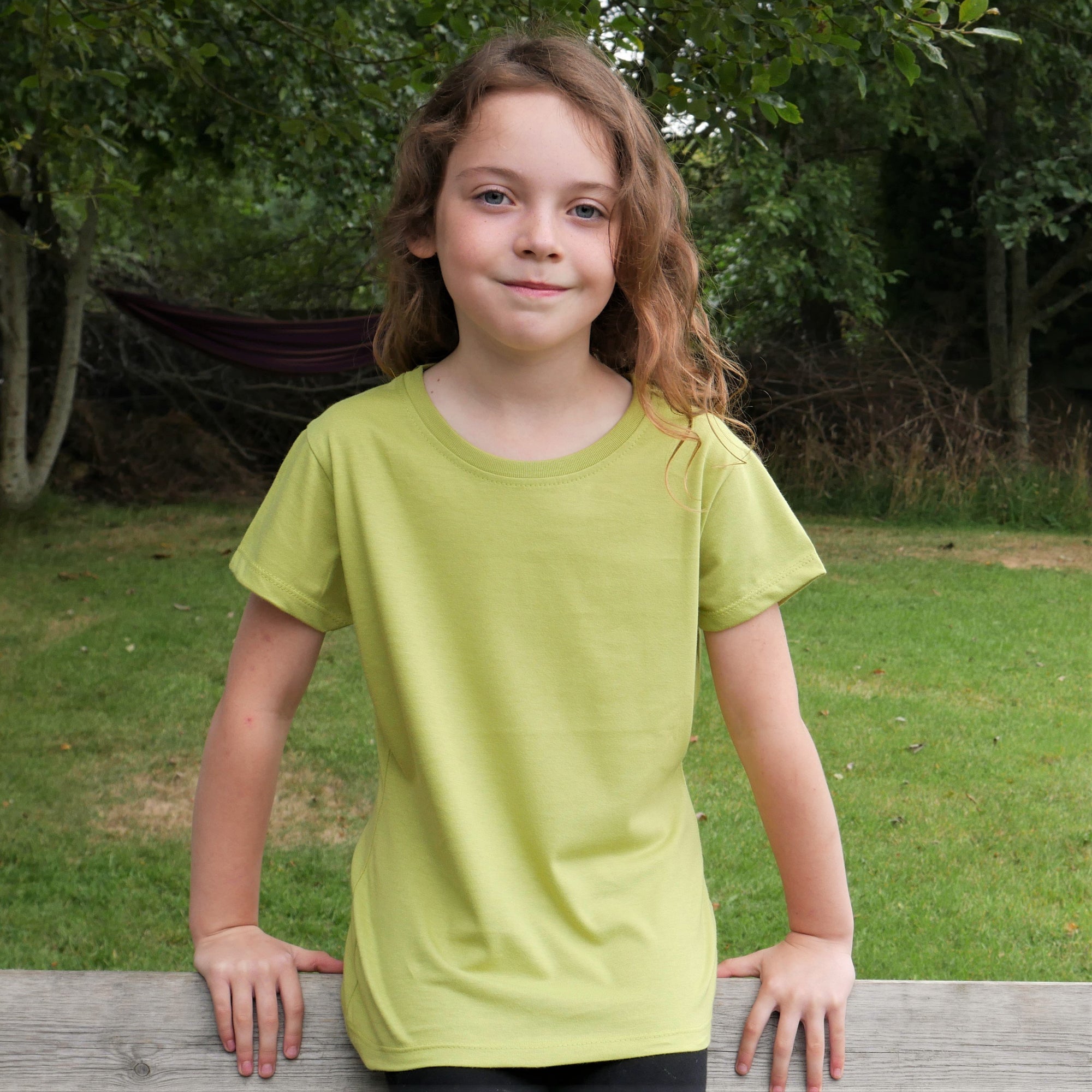 Green Organic Cotton Made in Britain Girls T-Shirt - Scarf Monkey