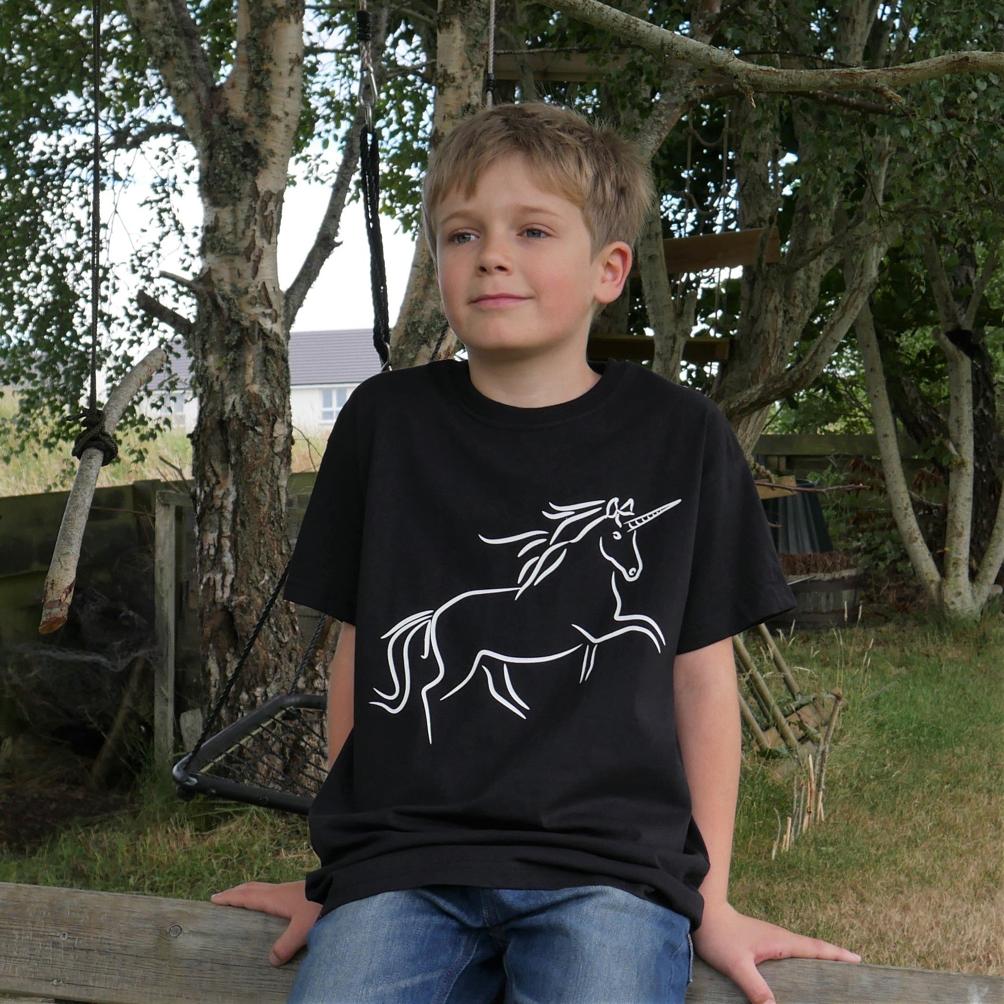 Half of All Unicorns - Unisex Kids T-Shirt - Scarf Monkey