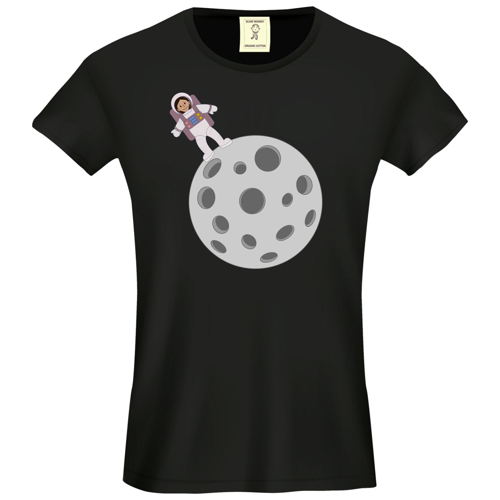 Lunar Landing Organic Cotton Girls T-Shirt - Scarf Monkey