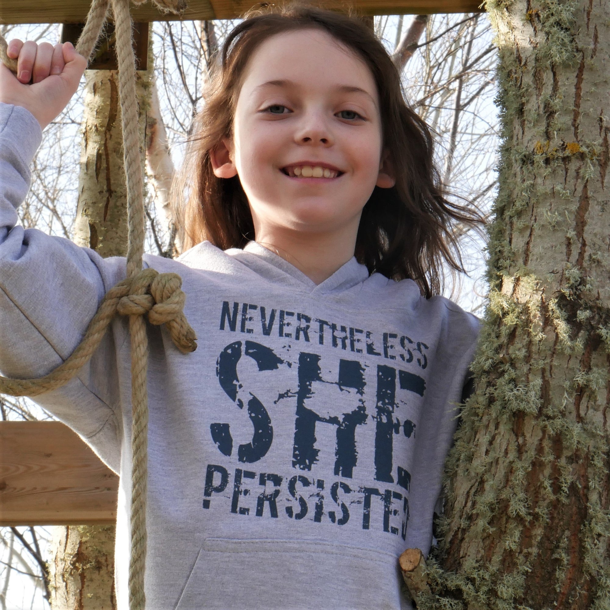 Nevertheless She Persisted - Girls Hoodie - Scarf Monkey