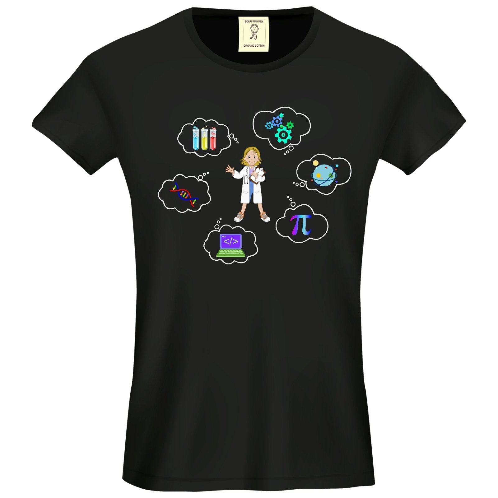 Scientist Sophie Organic Cotton Girls T-Shirt - Scarf Monkey