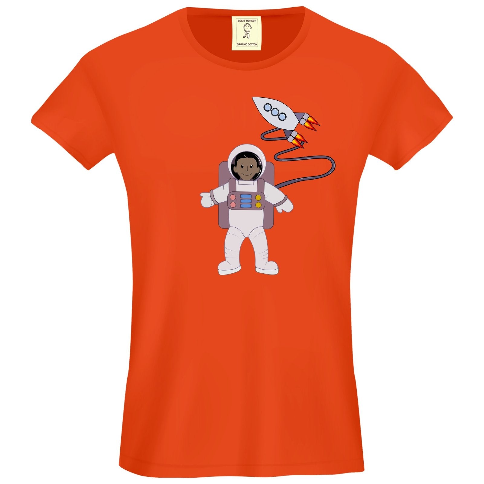 Space Walk Serena Organic Cotton Girls T-Shirt - Scarf Monkey