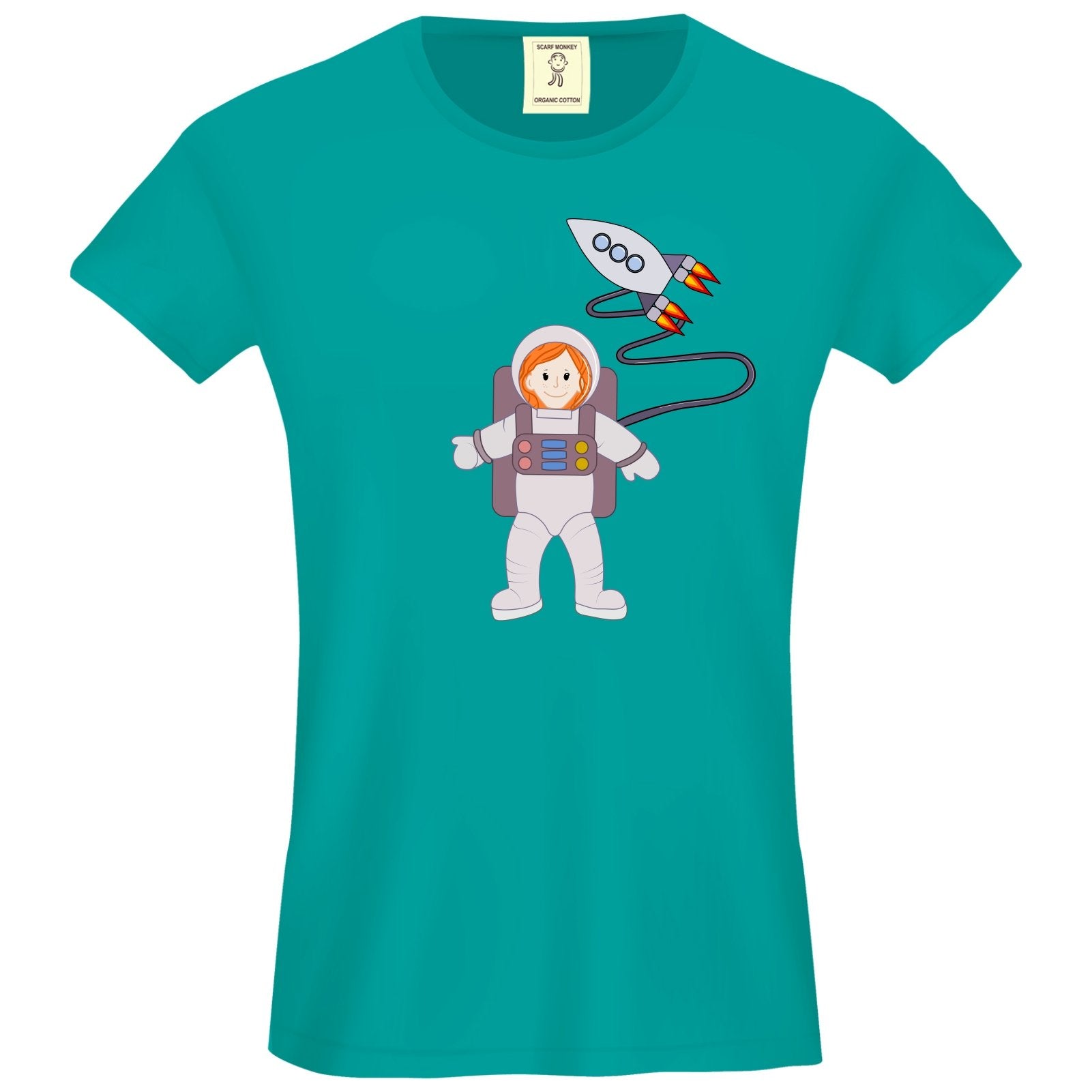 Space Walk Susie Organic Cotton Girls T-Shirt - Scarf Monkey