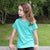 Turquoise Organic Cotton Made in Britain Girls T-Shirt - Scarf Monkey