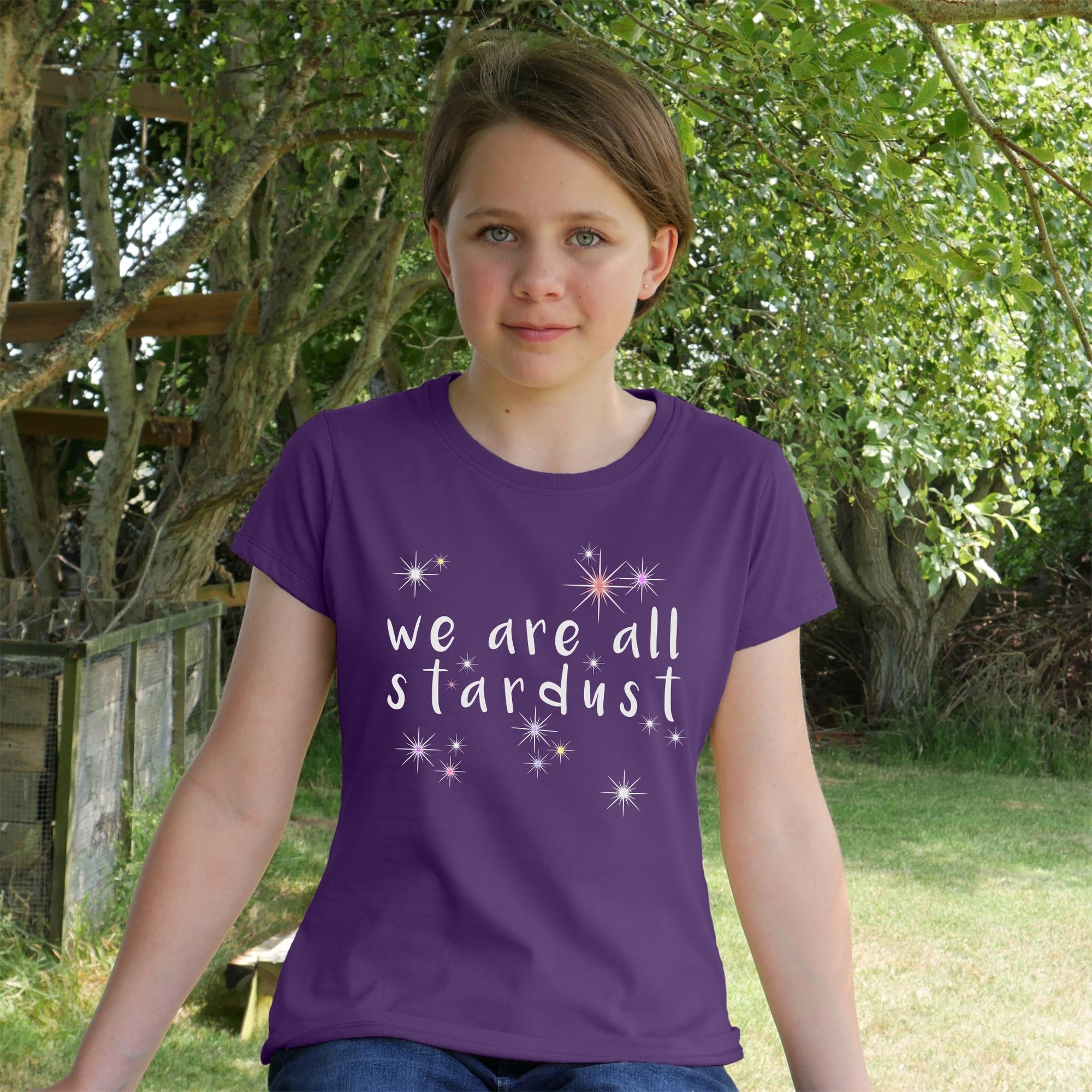 We Are All Stardust Organic Cotton Girls T-Shirt - Scarf Monkey